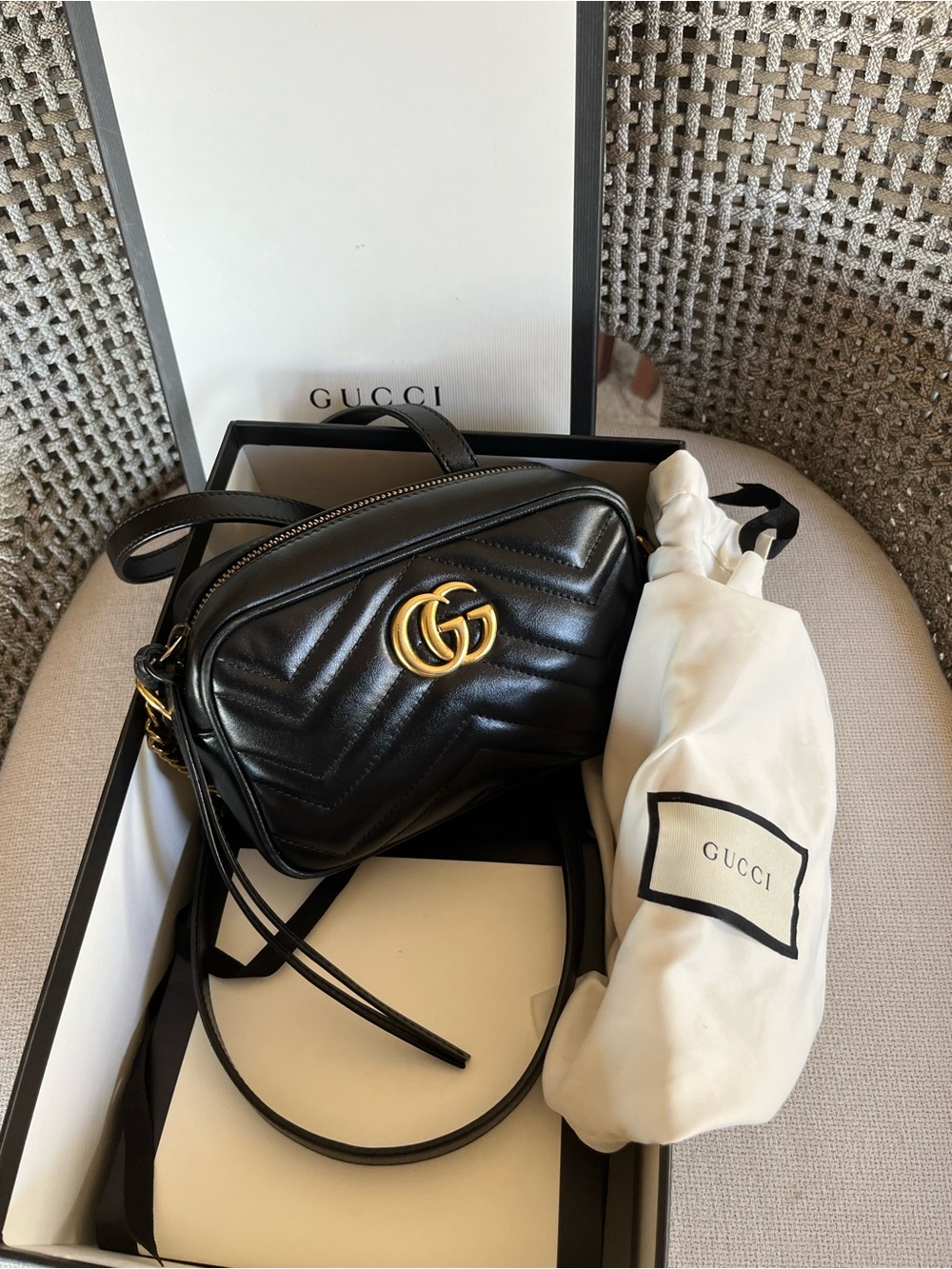 AUTHENTIC-GUCCI MARRMONT MINI crossbody